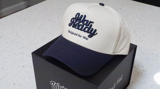 Navy Blue & Cream Dad Hat