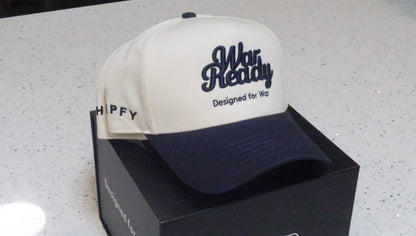 Navy Blue & Cream Dad Hat