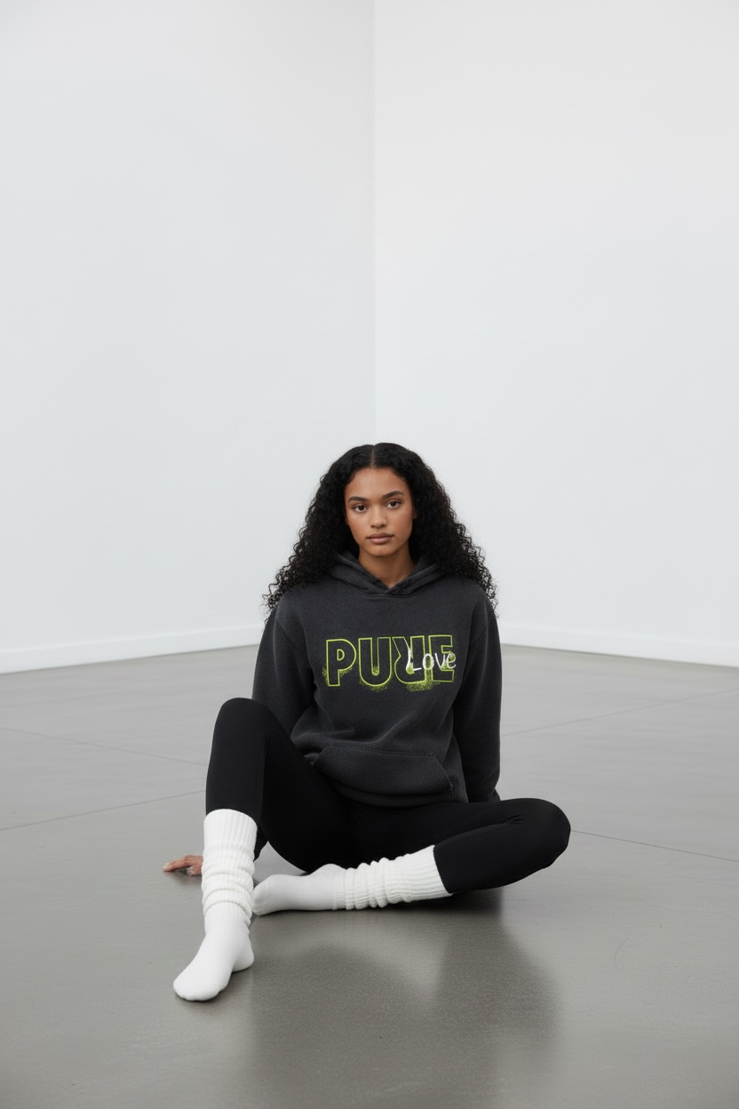 Women’s Pure Love Charcoal Hoodie